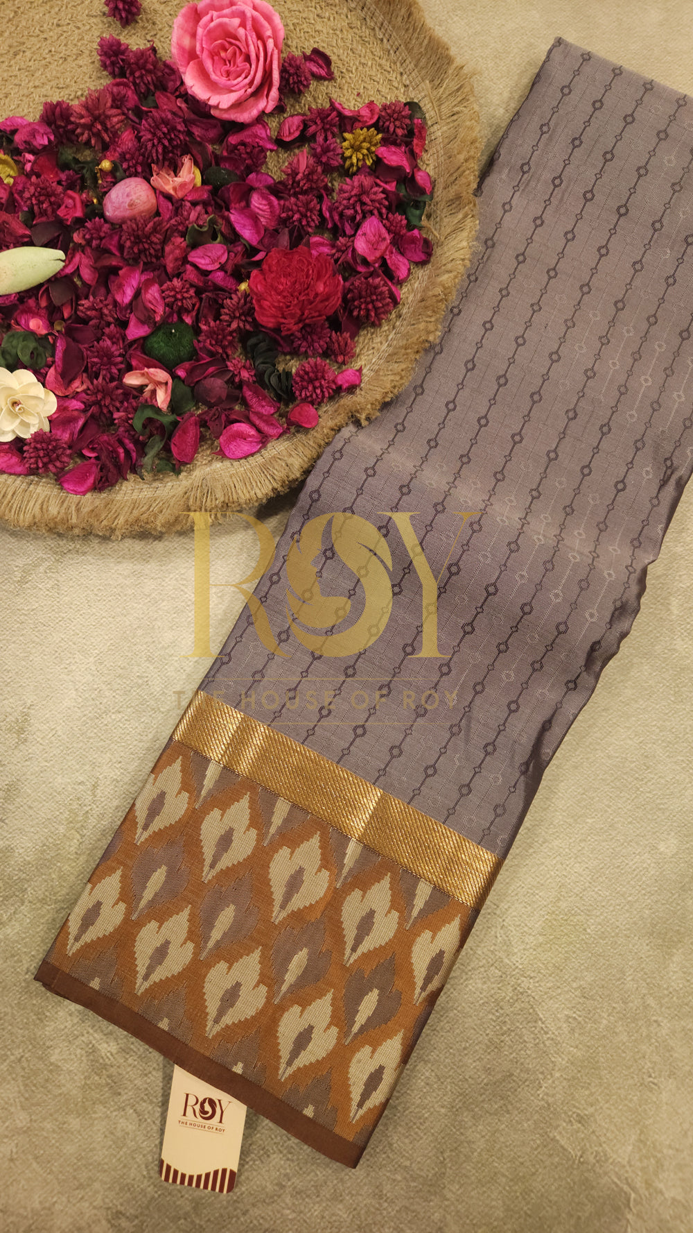 Lavender Fancy Border Saree