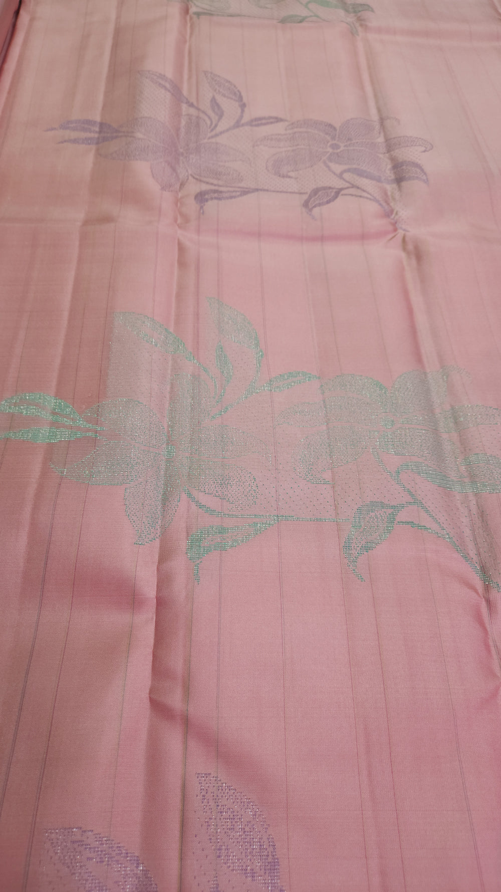 Pure Kancheepuram Silk Saree with Lotus Motif