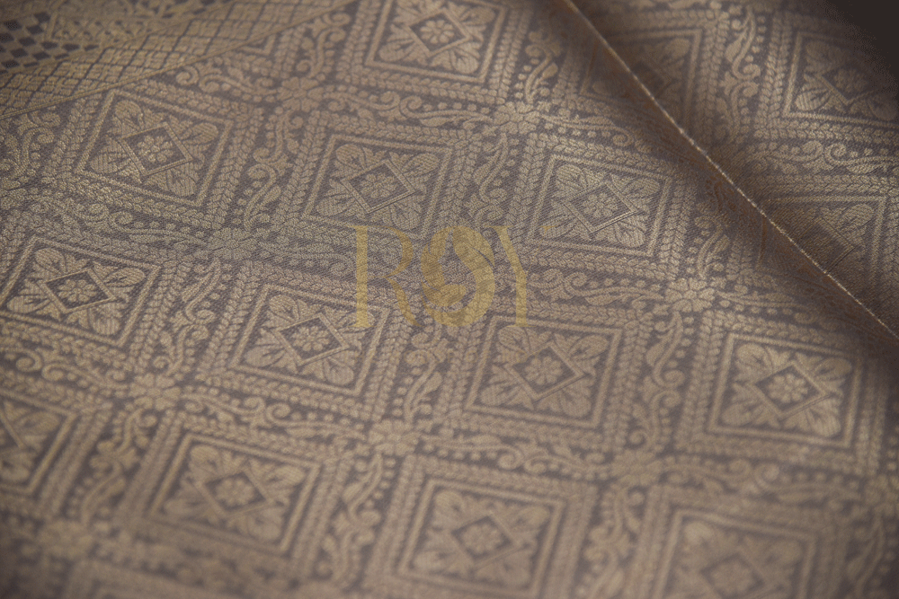 Brocade Beige Silk Saree