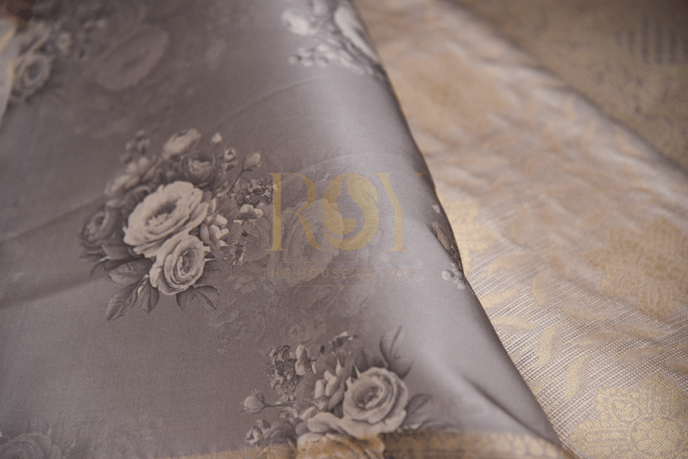 Brocade Beige Silk Saree