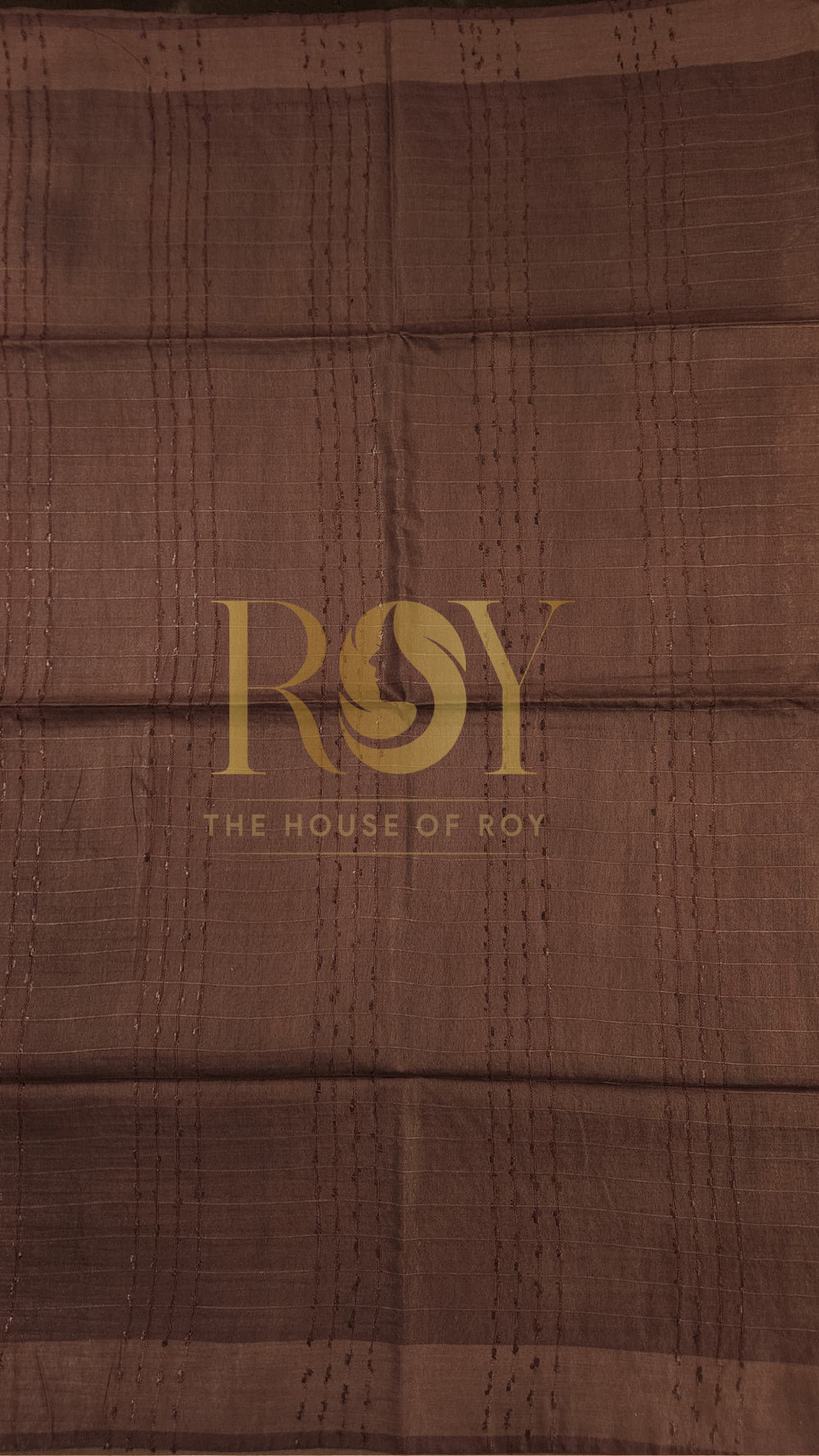 Brown Floral Print Saree