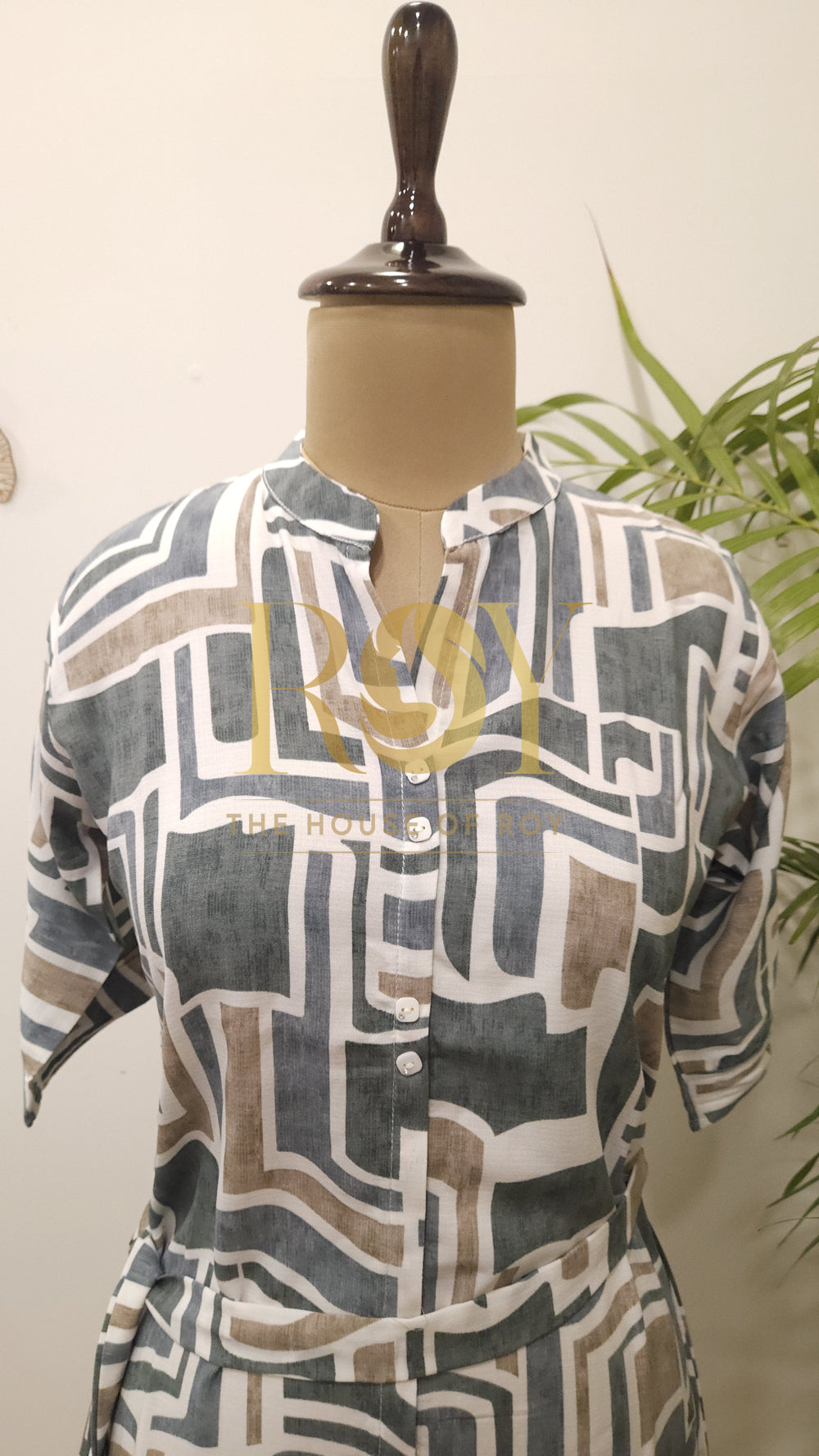 Blue Printed Casual Kurti