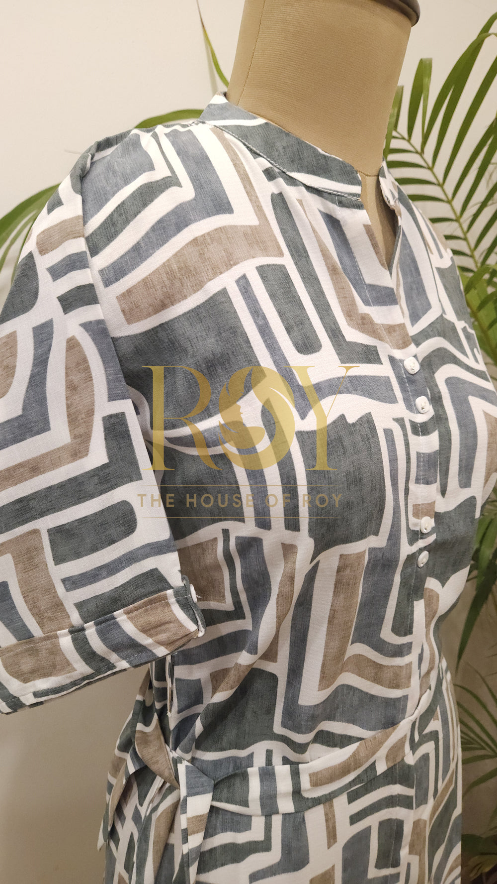 Blue Printed Casual Kurti