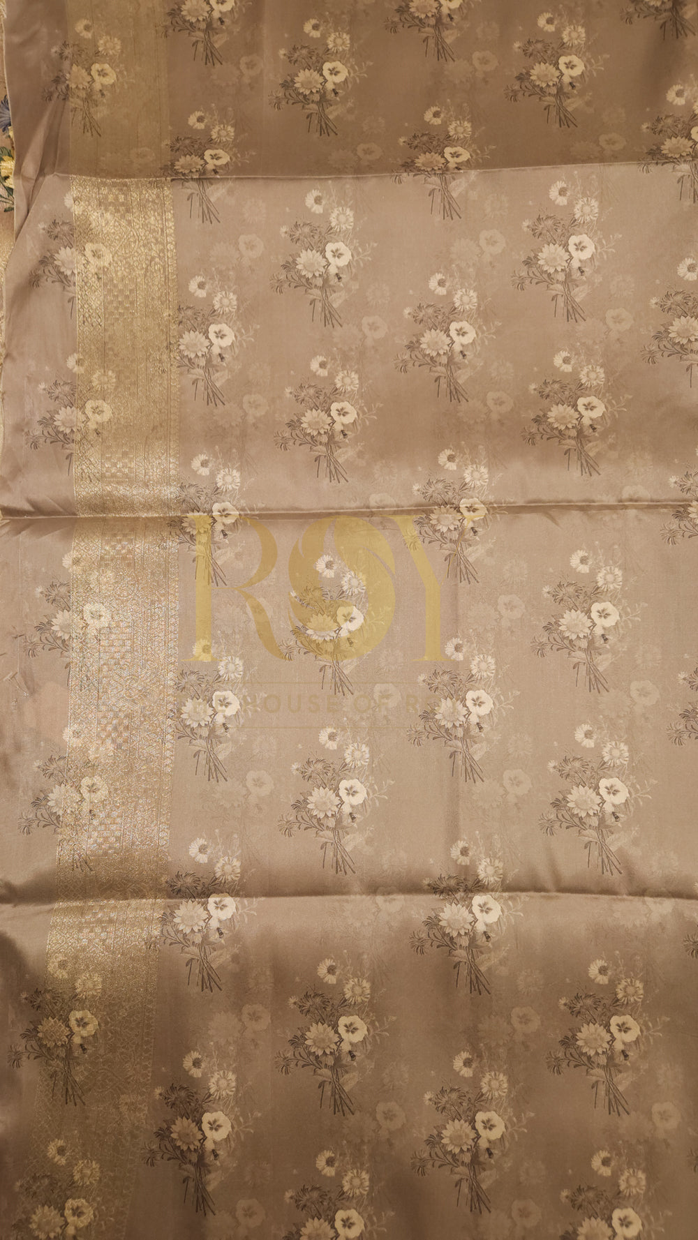 Brocade floral champagne pink