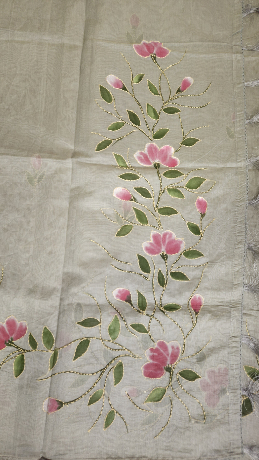 Chandheri Silk Cotton Mint Green Saree
