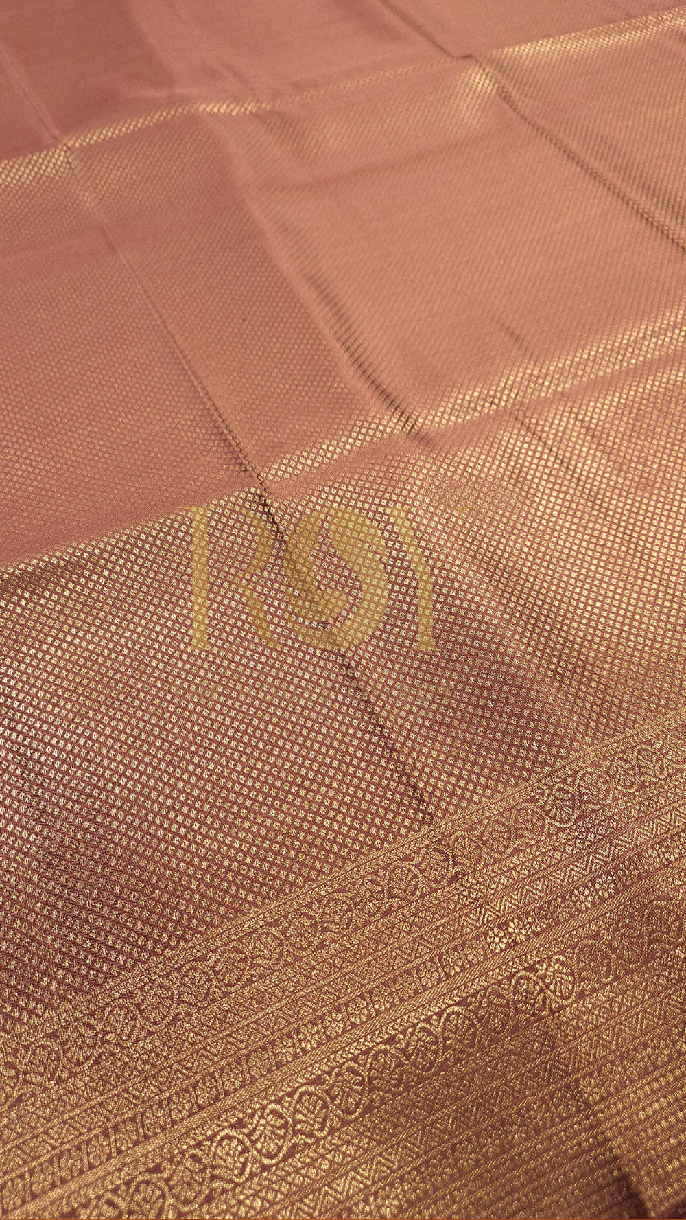 Copper Jacquard Soft Silk Saree