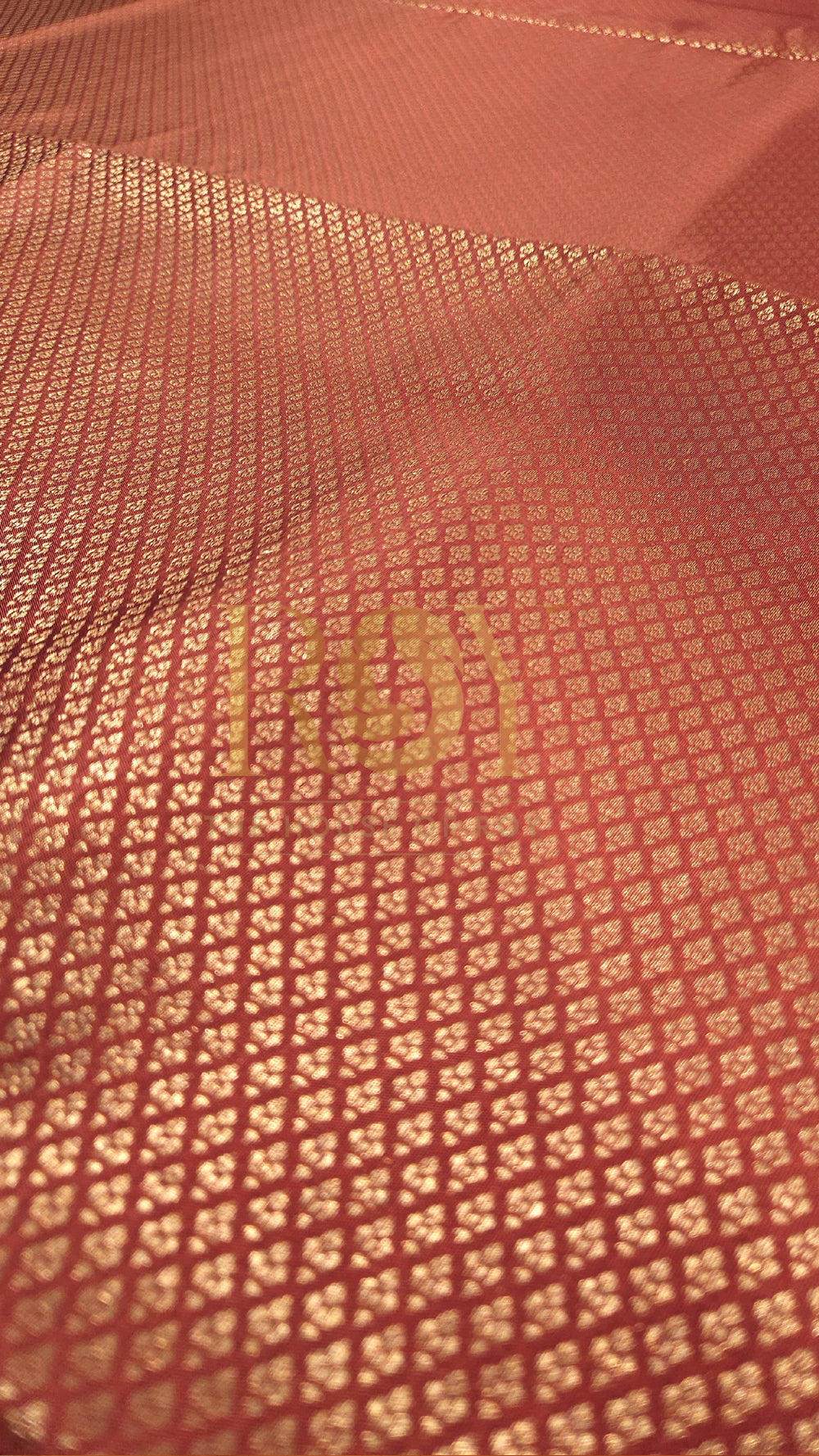 Copper Jacquard Soft Silk Saree