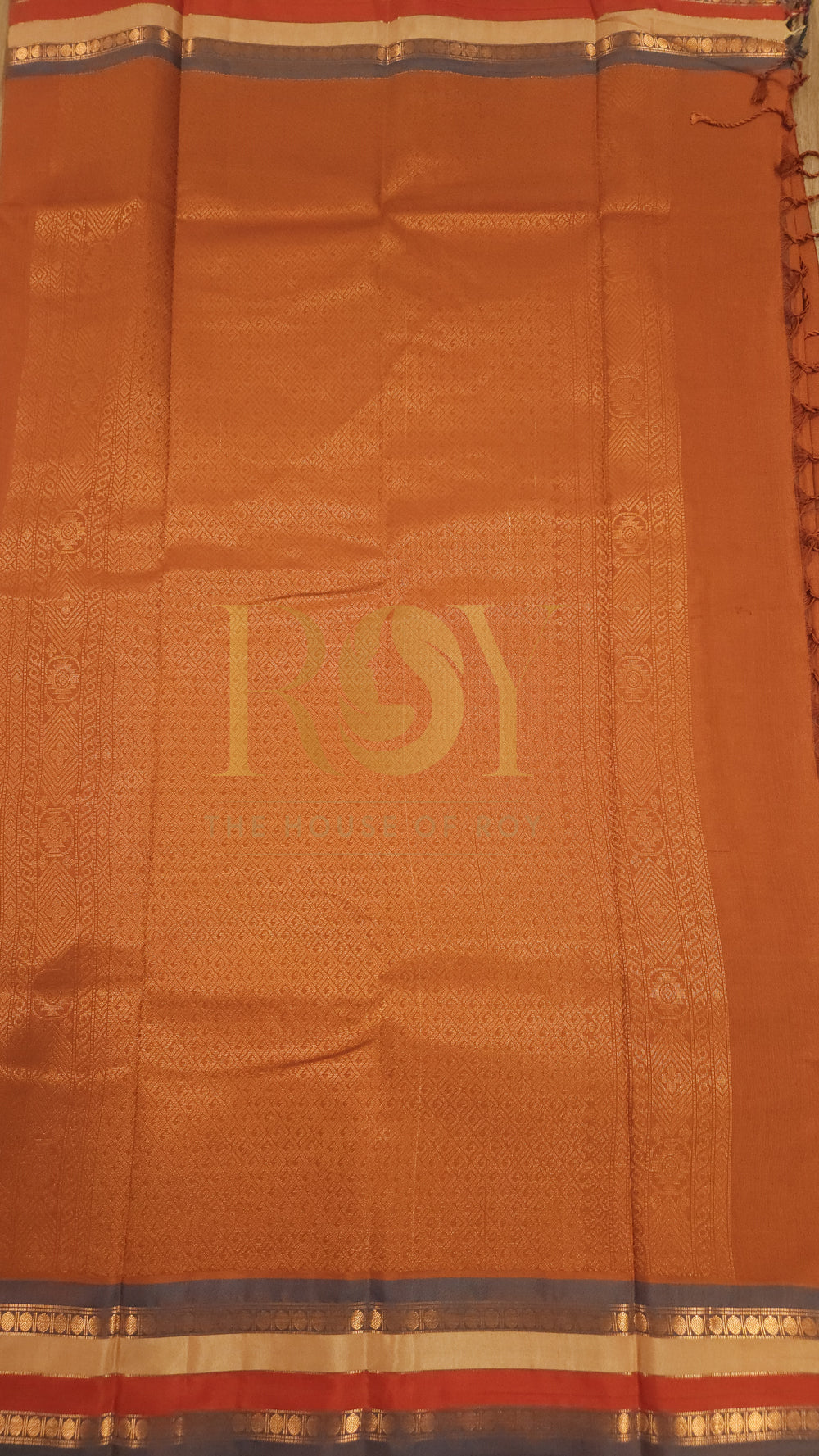 Soft Silk Cotton Saree Orange