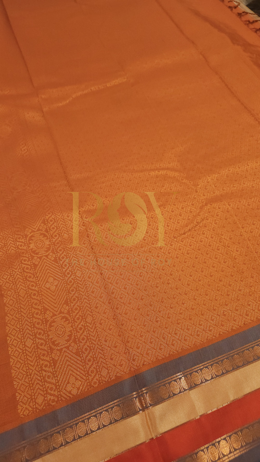 Soft Silk Cotton Saree Orange