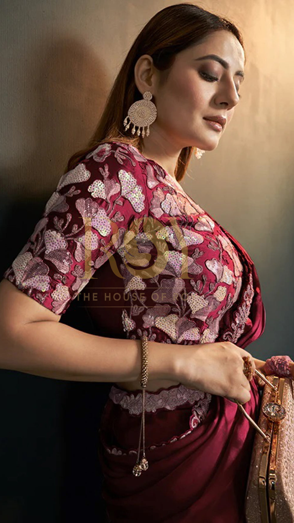 Ruby Red Pre-Draped Designer Saree
