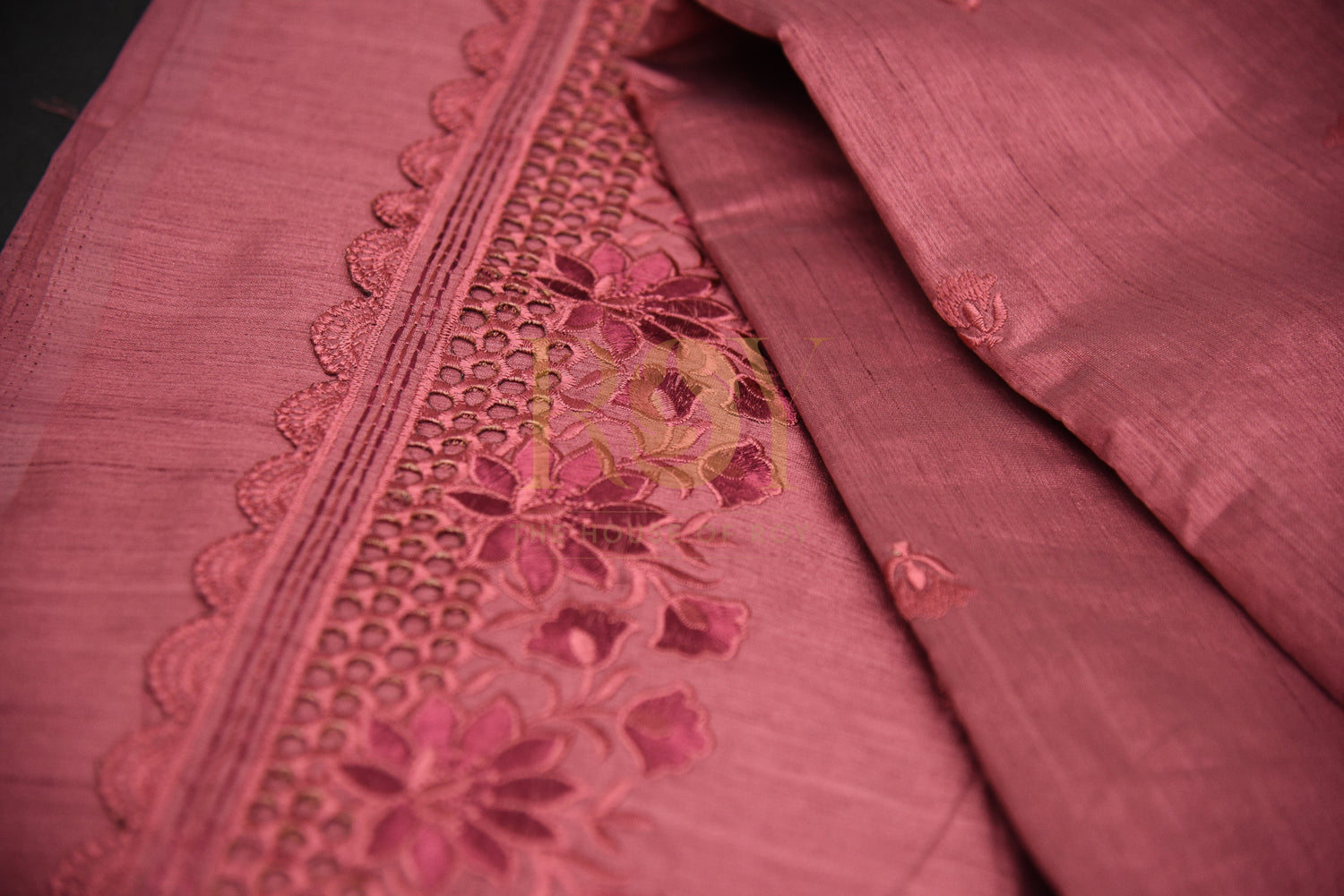 Bangalori Silk Saree with Self Colour Embroidery