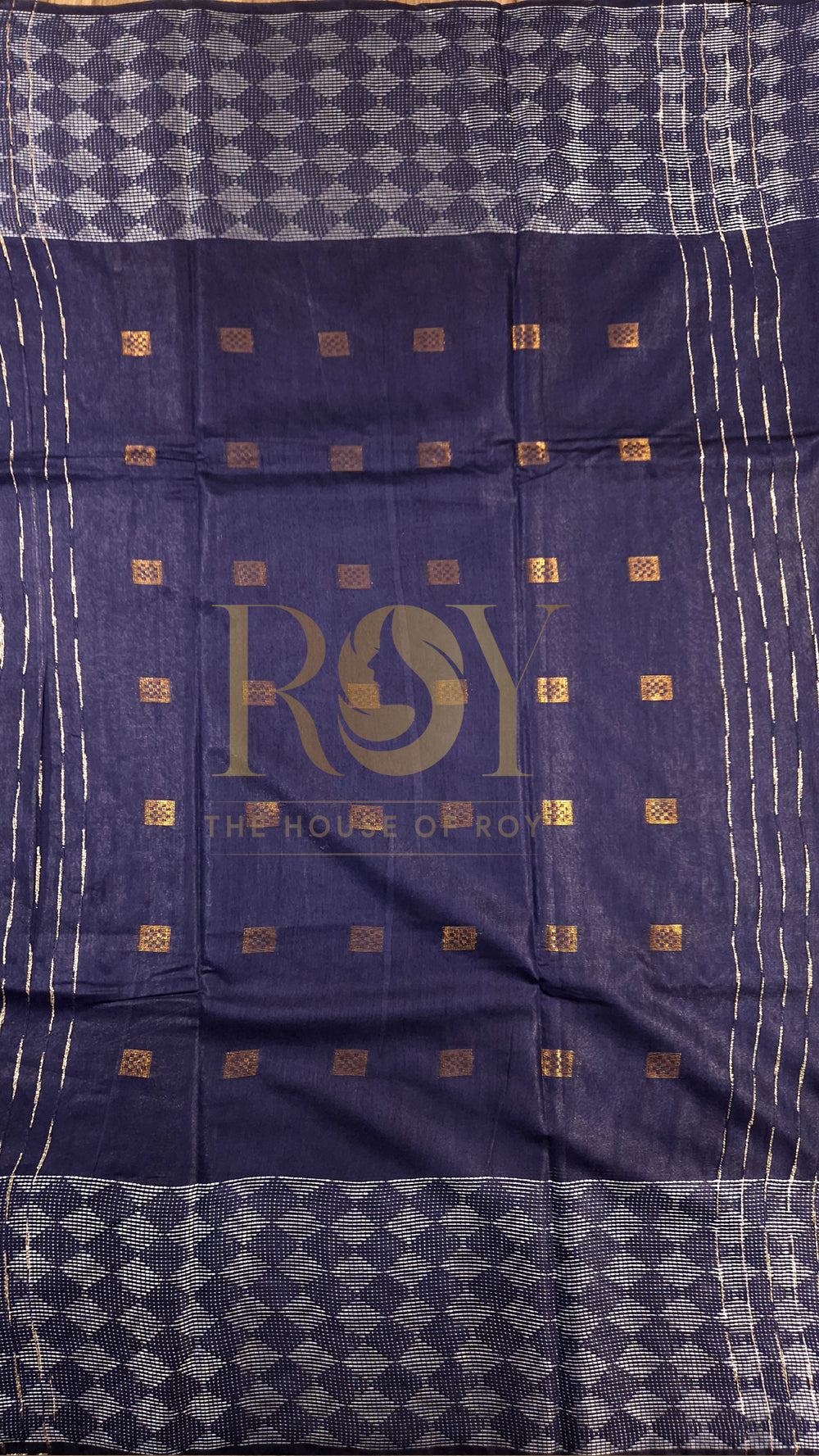 Navy blue Liva Cotton Saree
