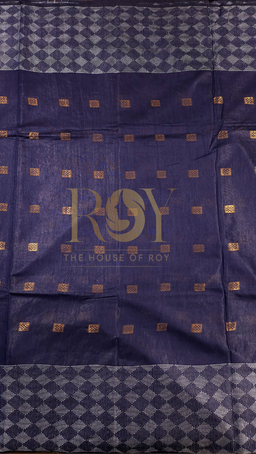 Navy blue Liva Cotton Saree