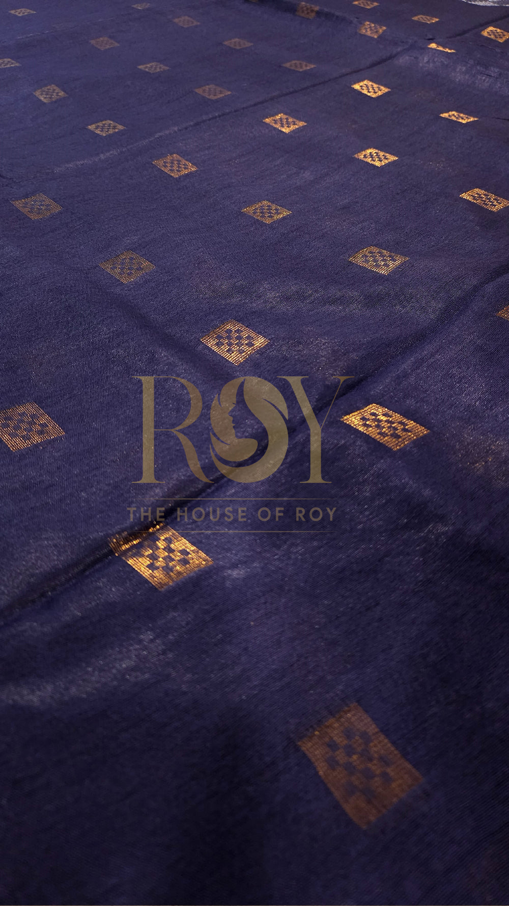 Navy blue Liva Cotton Saree