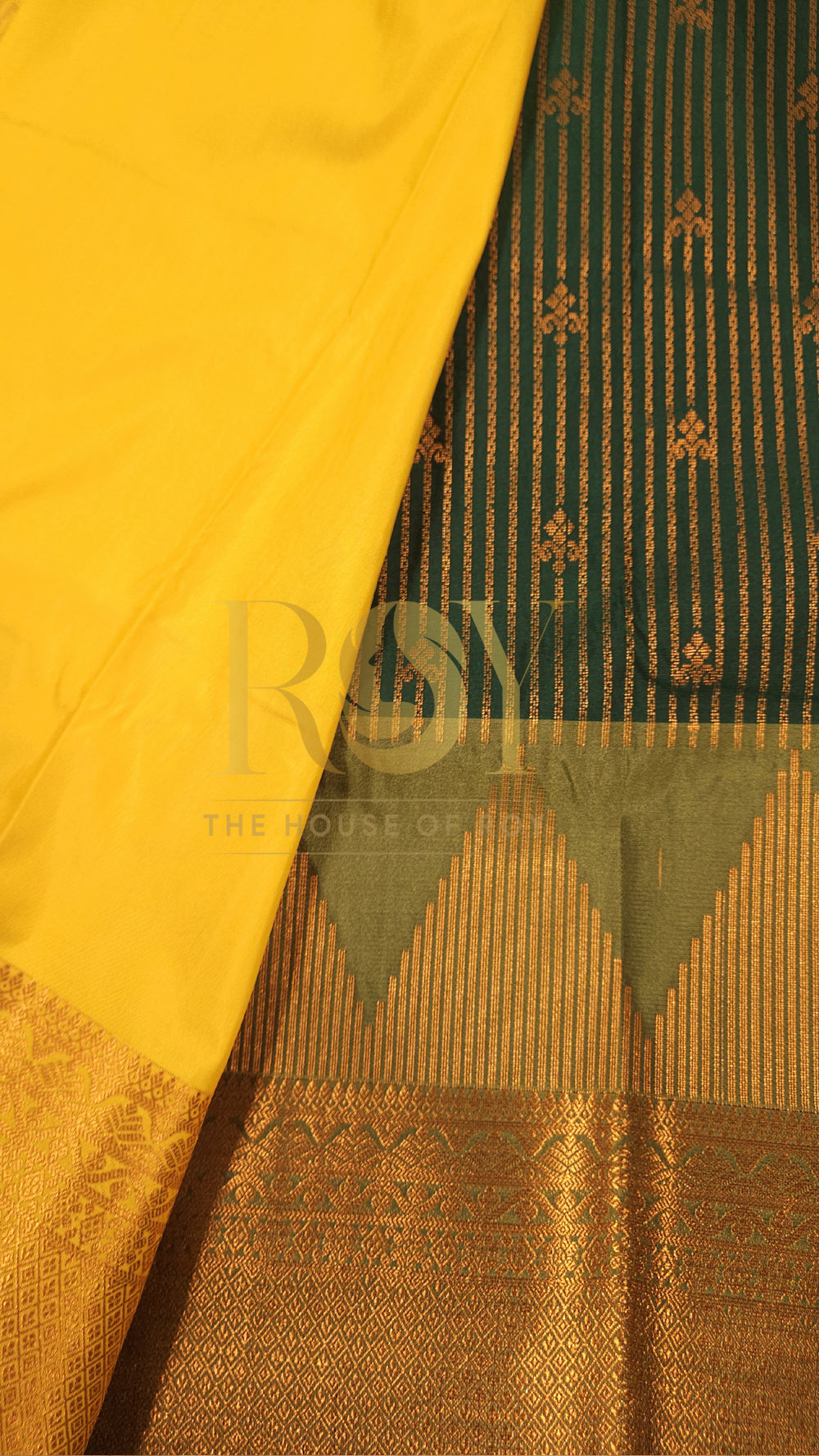 Dark green mix soft Silk Saree