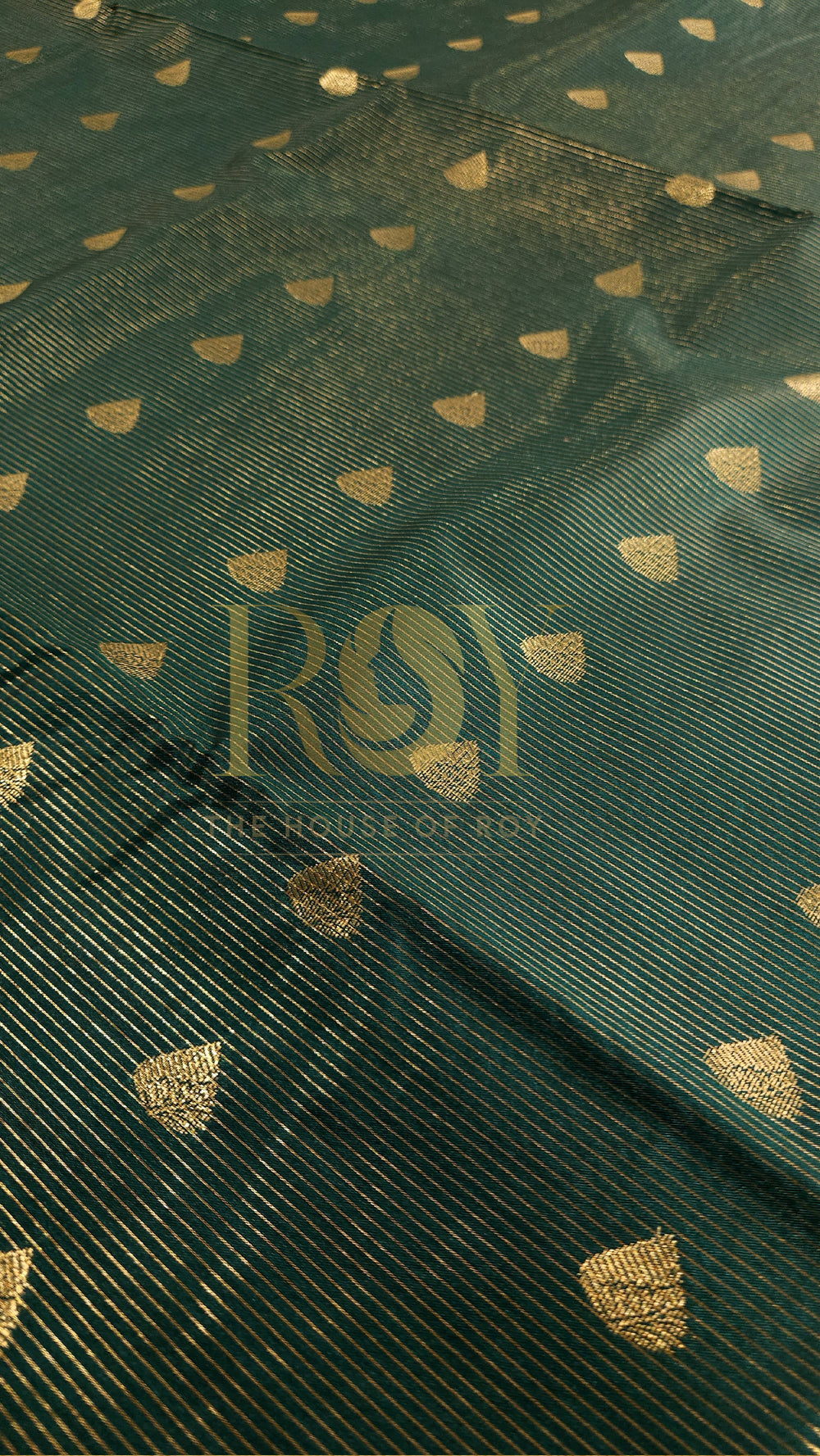 Dark green vaira oosi soft silk saree