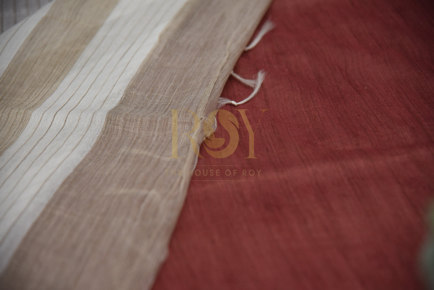Jute Cotton Embroidery Saree With Contrast Blouse