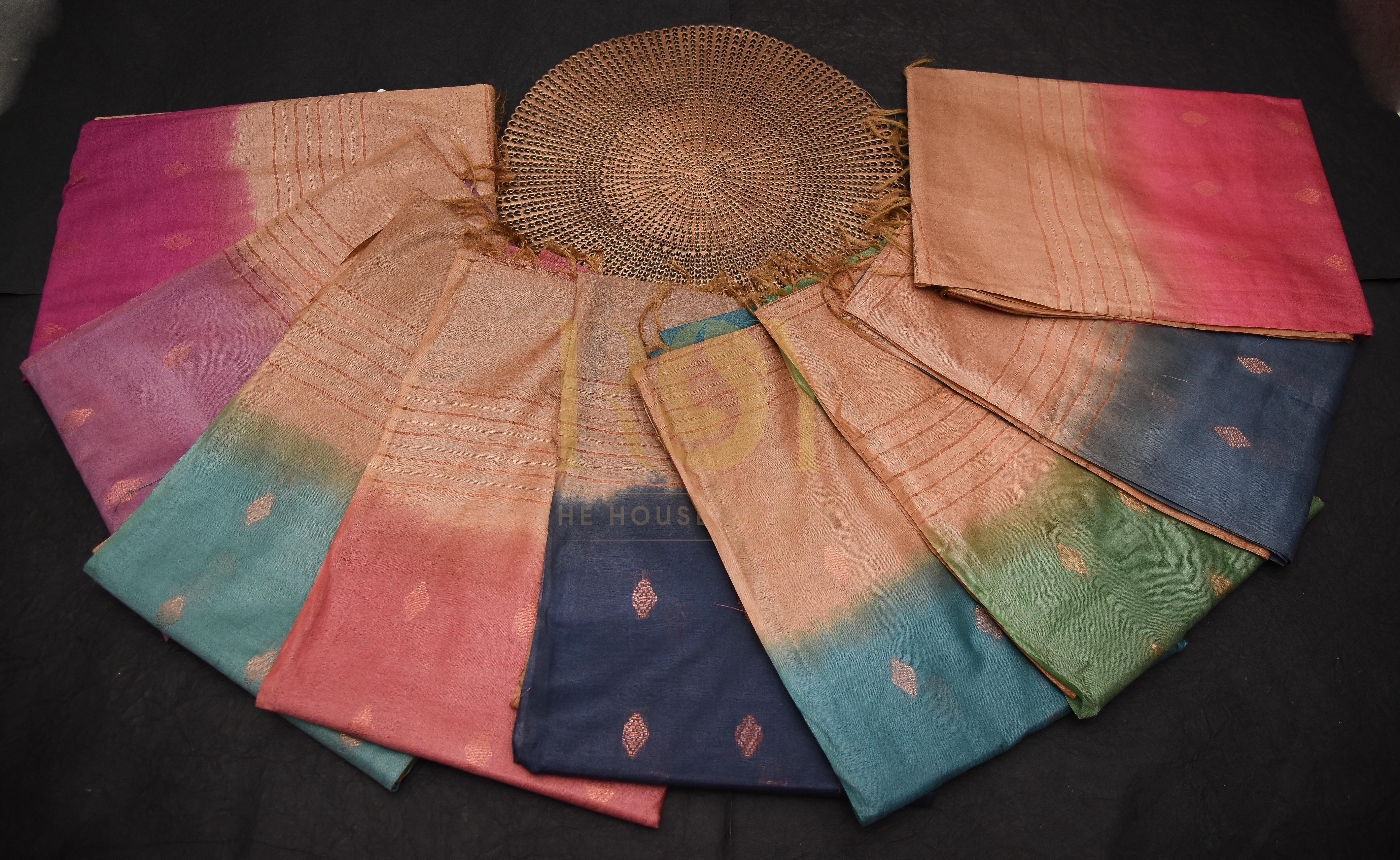 semi tussar sarees