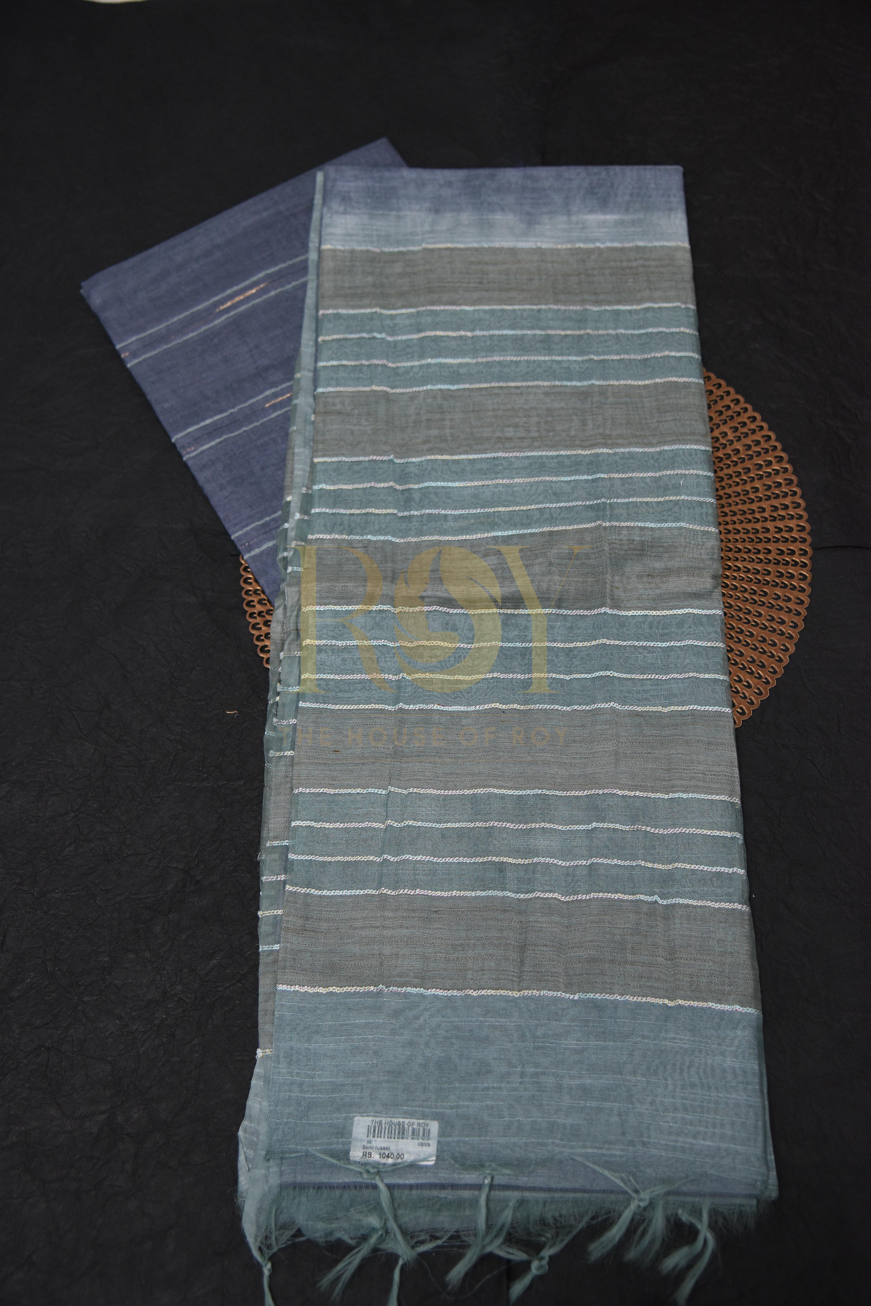 Multicolor Semi Tussar Saree with Fancy Weave