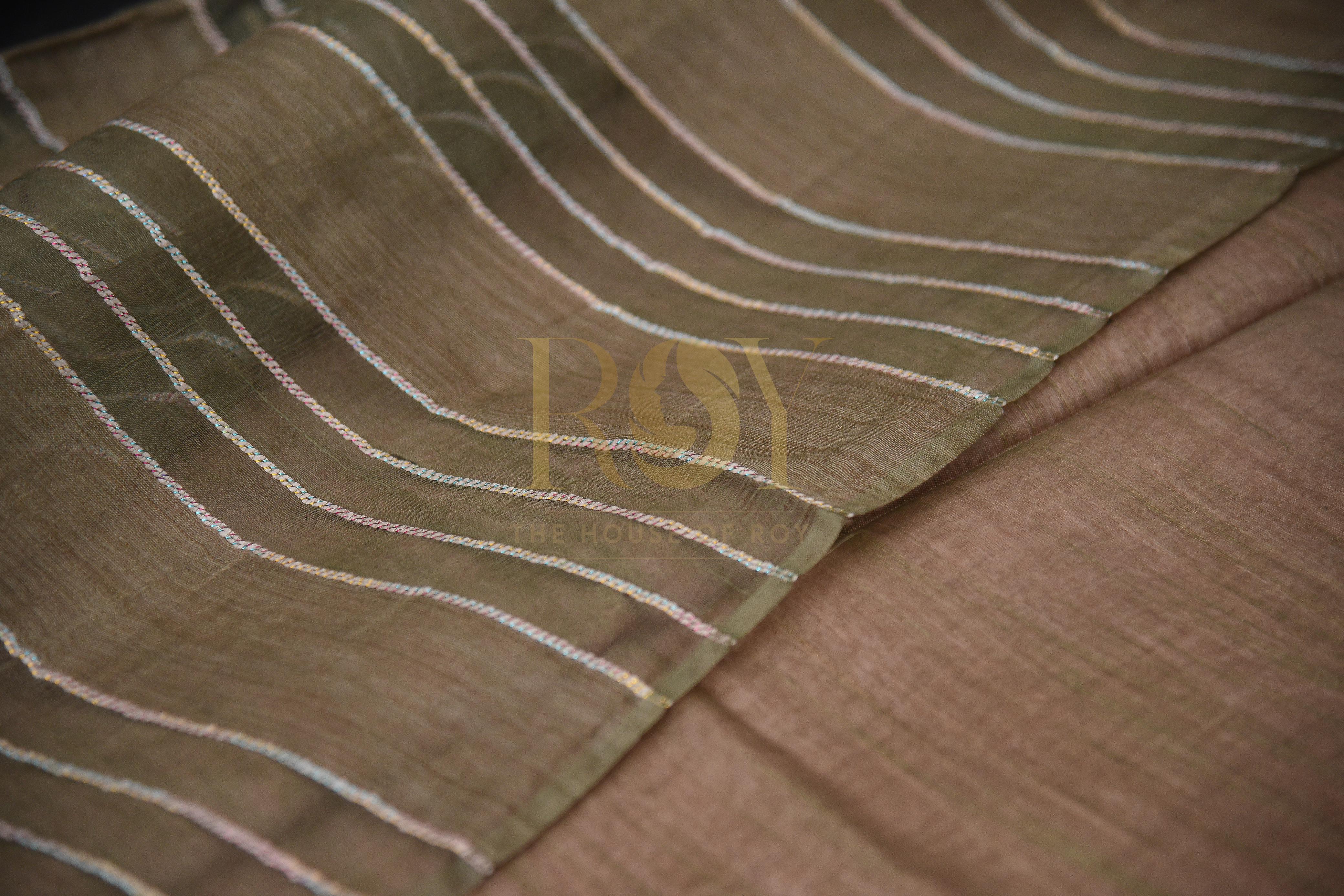 Vibrant Semi Tussar Saree with Fancy Yarn Weave