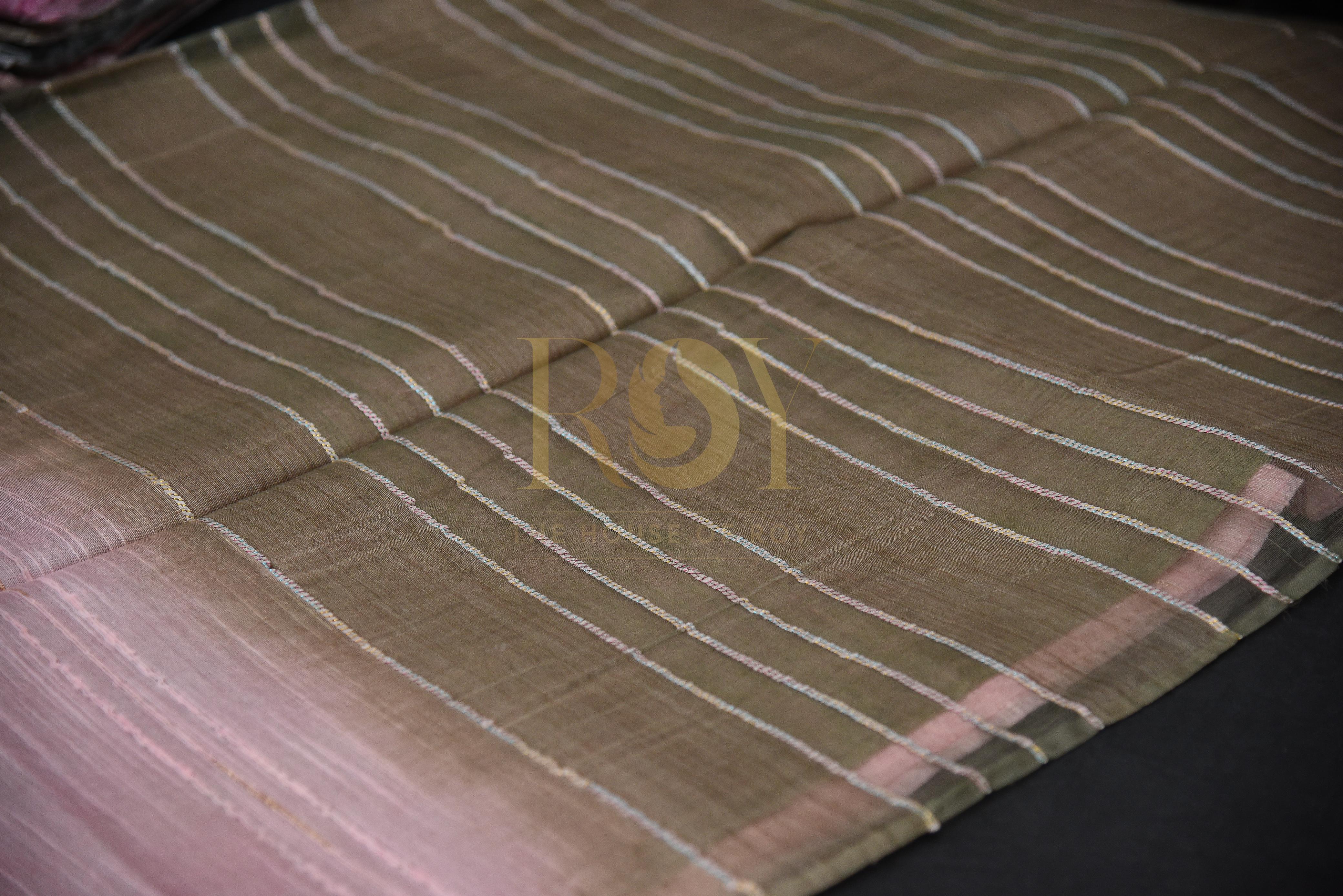 Vibrant Semi Tussar Saree with Fancy Yarn Weave
