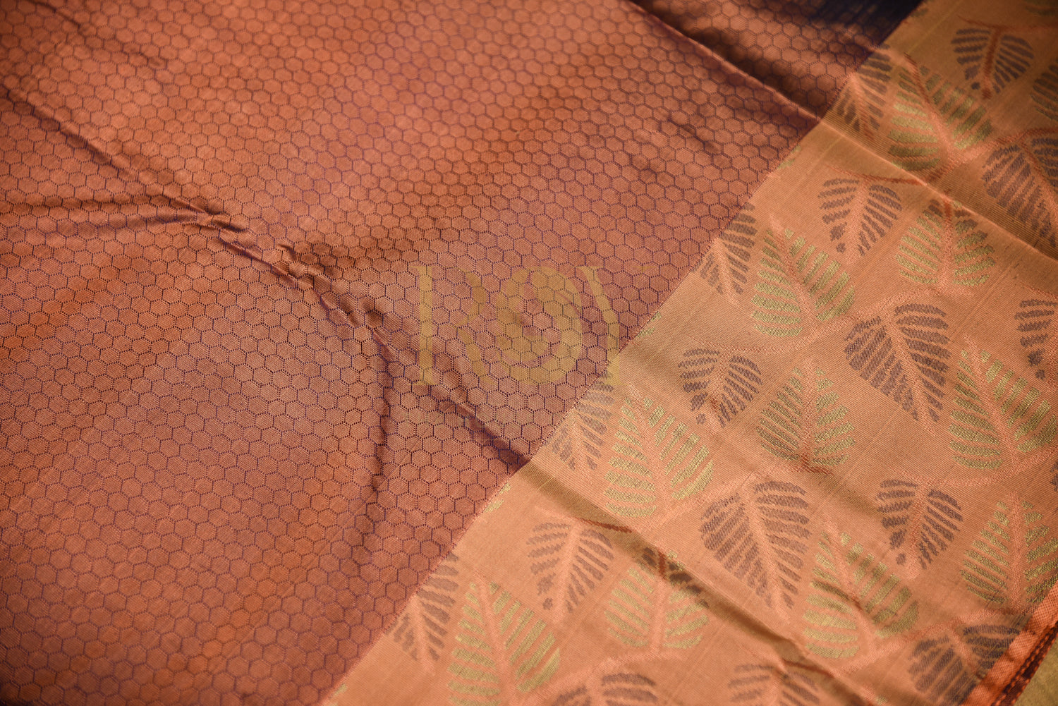 Navy Blue Pure Silk Saree with Contrast Fancy Border