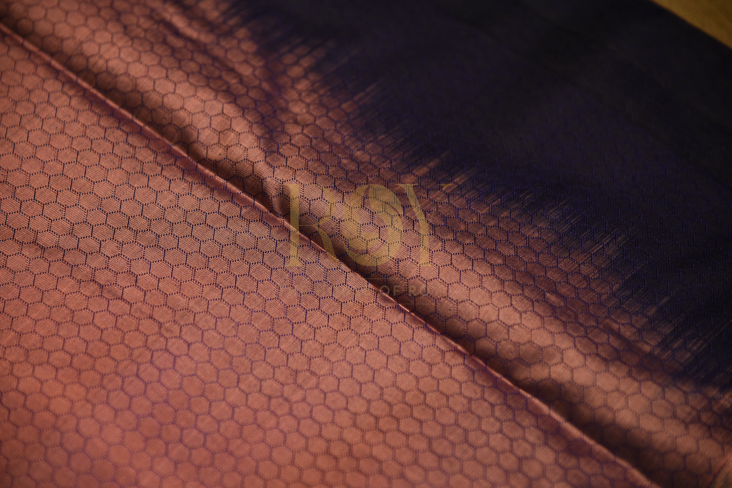 Navy Blue Pure Silk Saree with Contrast Fancy Border