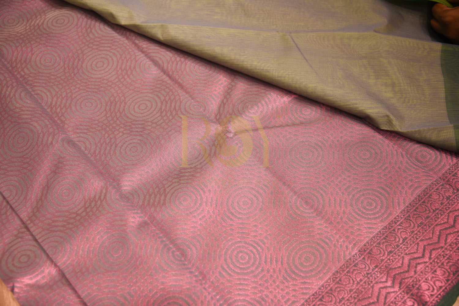 Lavender Cotton Saree with Fancy Jari Motif