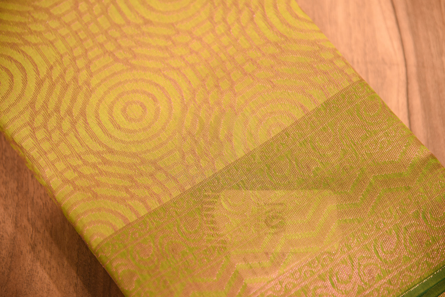 Light Green Cotton Saree with Fancy Jari Motif