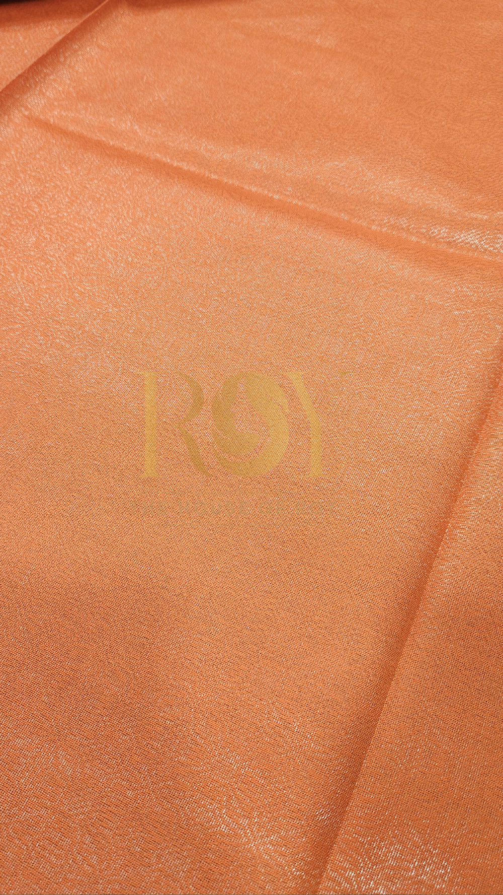 Fanta Orange & Deep Lavender Silver Zari Saree