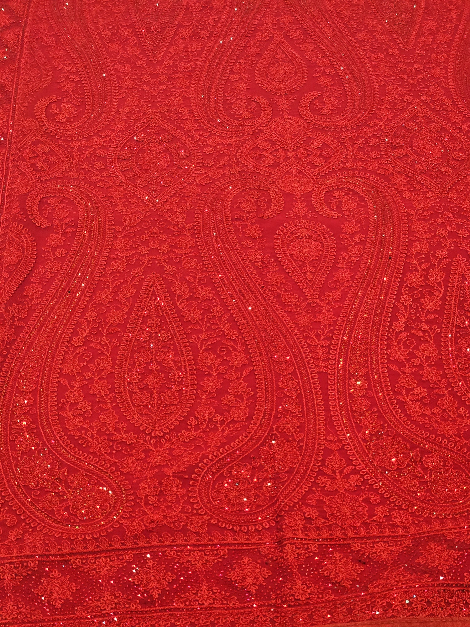Our stunning red georgette saree