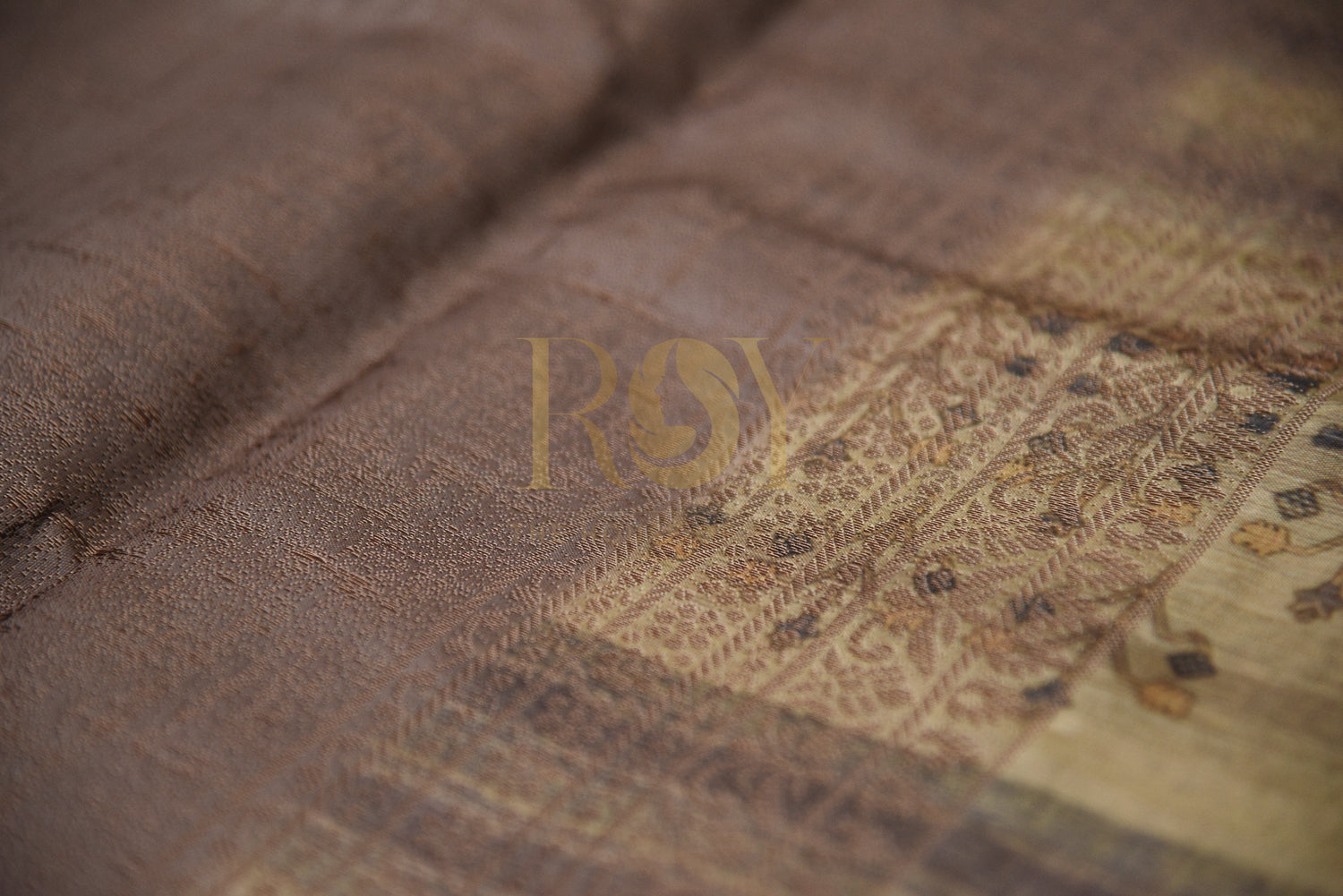 Satin Crepe Saree in Dusty Colour