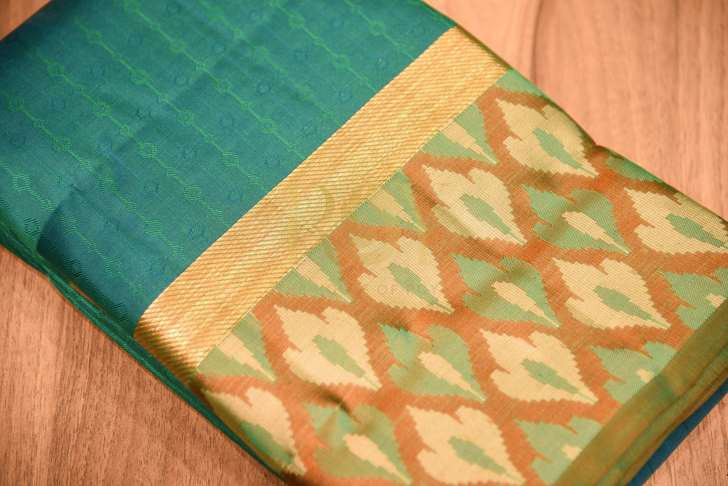 Fancy Border Green Saree