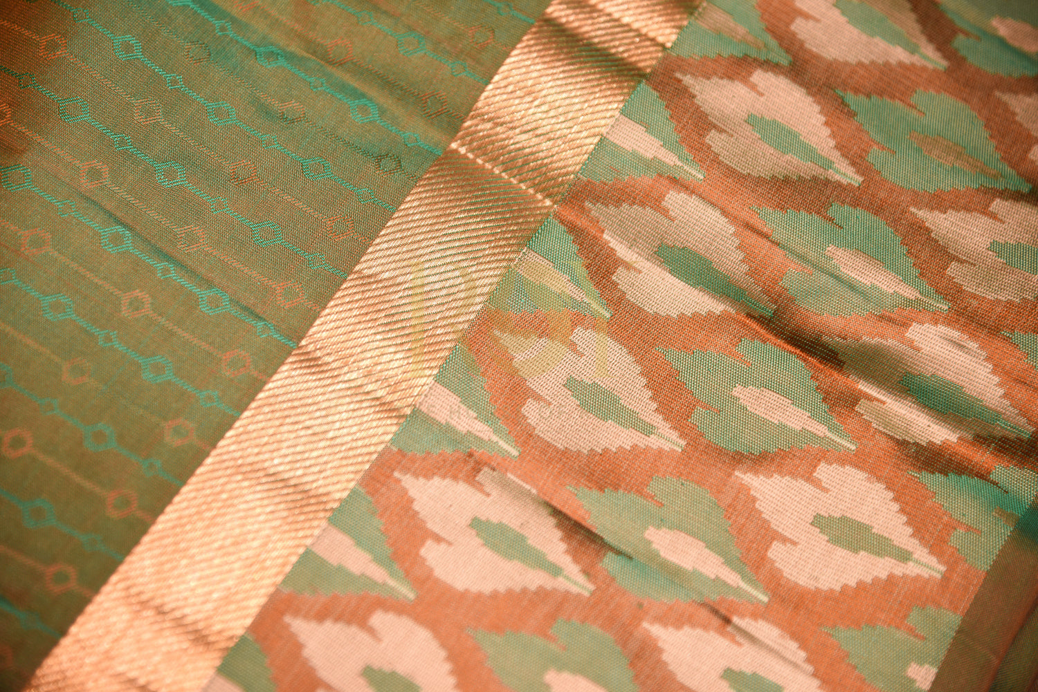 Fancy Border Green Saree