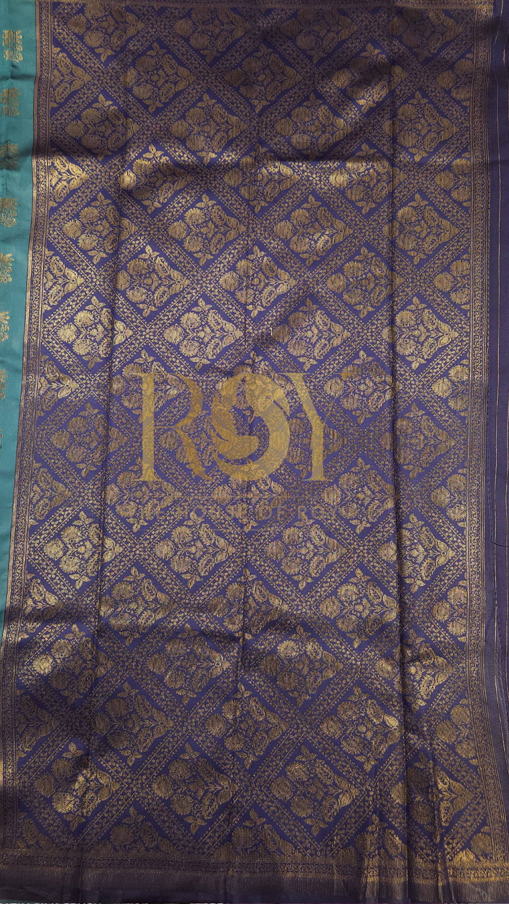 Turquoise Blue Mix Silk Saree