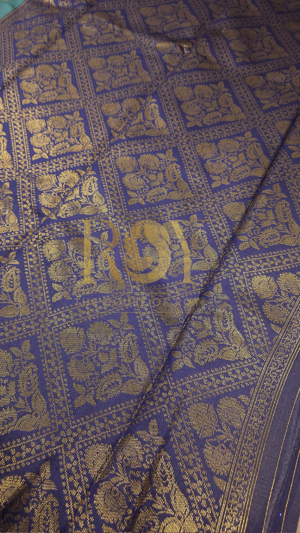 Turquoise Blue Mix Silk Saree