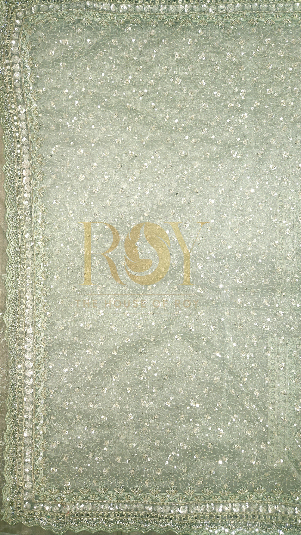 Sea Green Organza Party Wear Saree