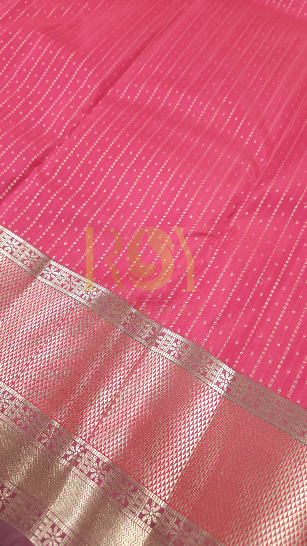 Hot Pink Pure Silk Saree