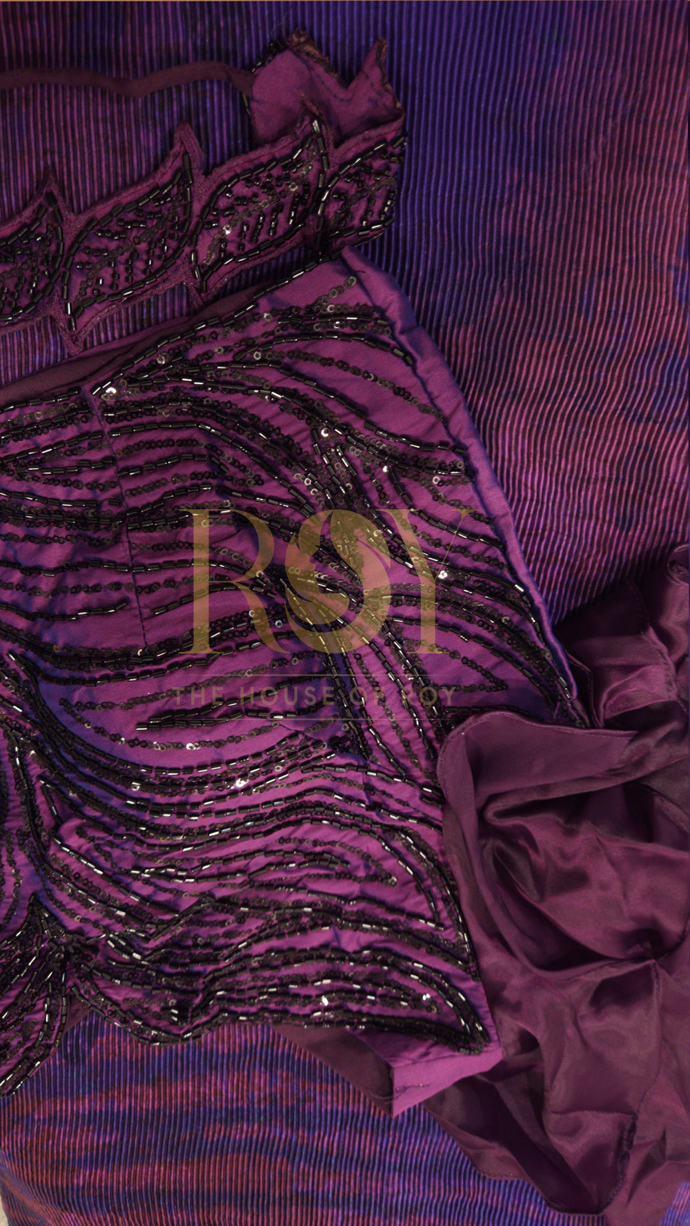 Hues of Purple Pre-Draped Designer Saree