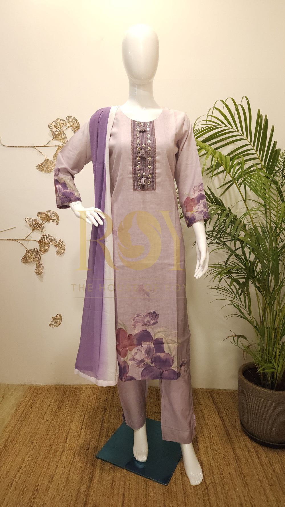 Lavender Chudi Set