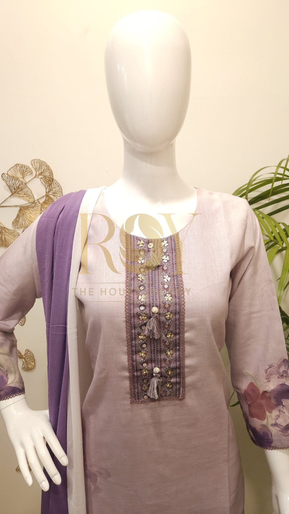Lavender Chudi Set