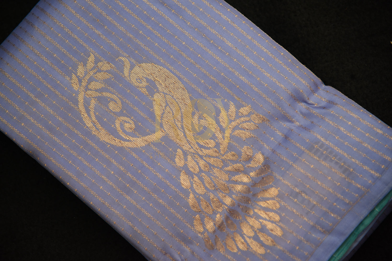 Lilac Silk Saree with Gold Jari