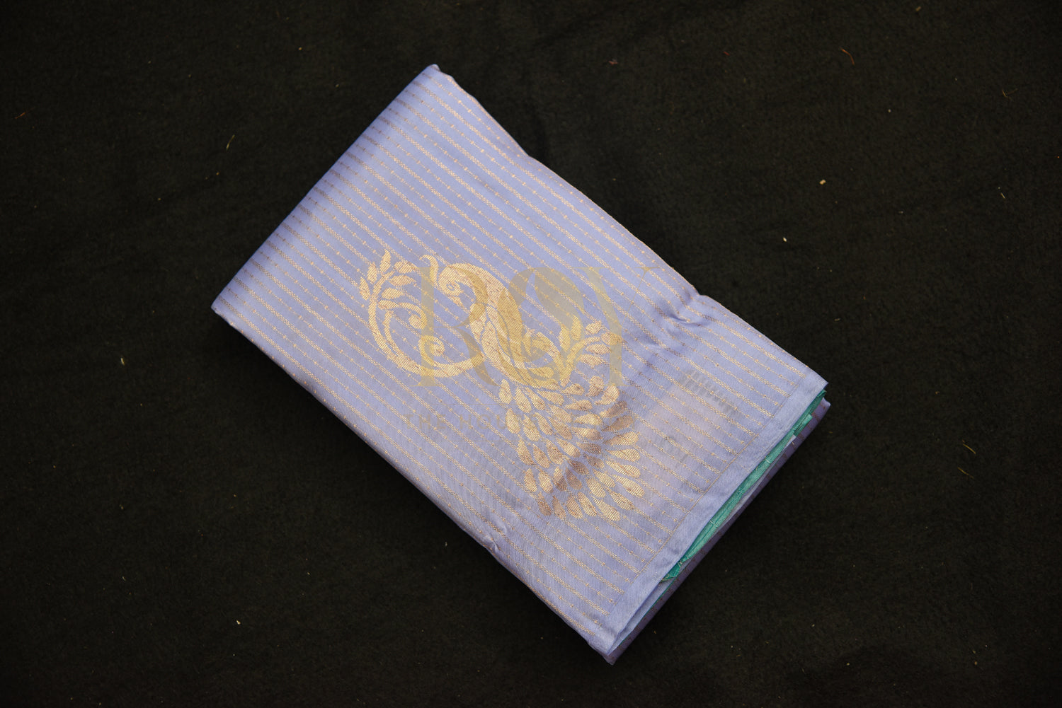 Lilac Silk Saree with Gold Jari