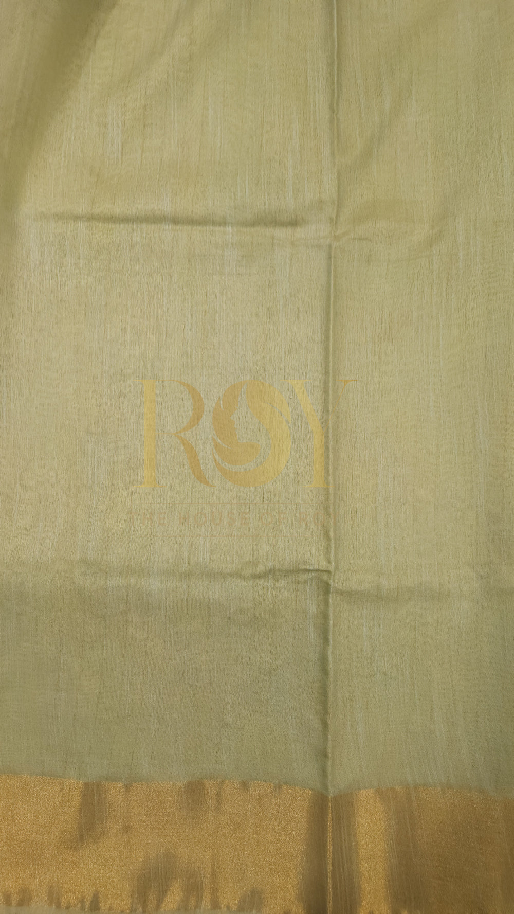 Lime Green Mix Tussar Saree
