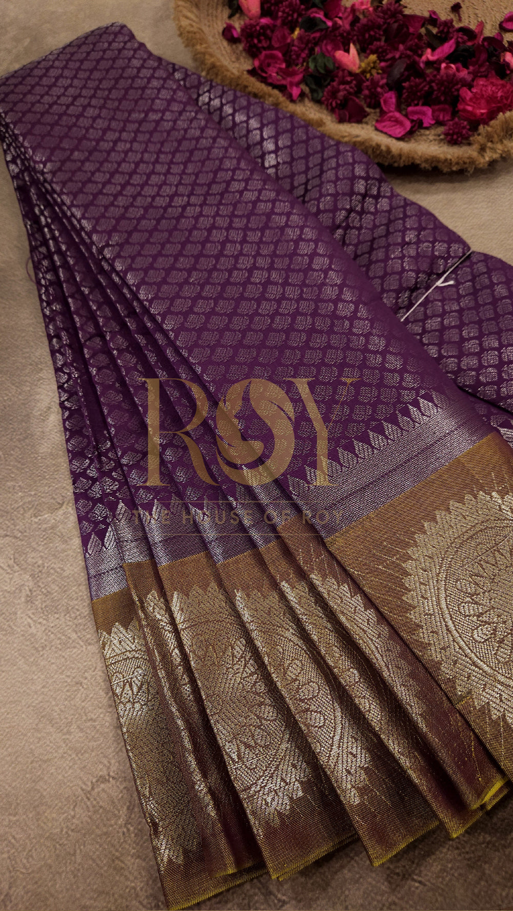 Magenta Mix silk saree