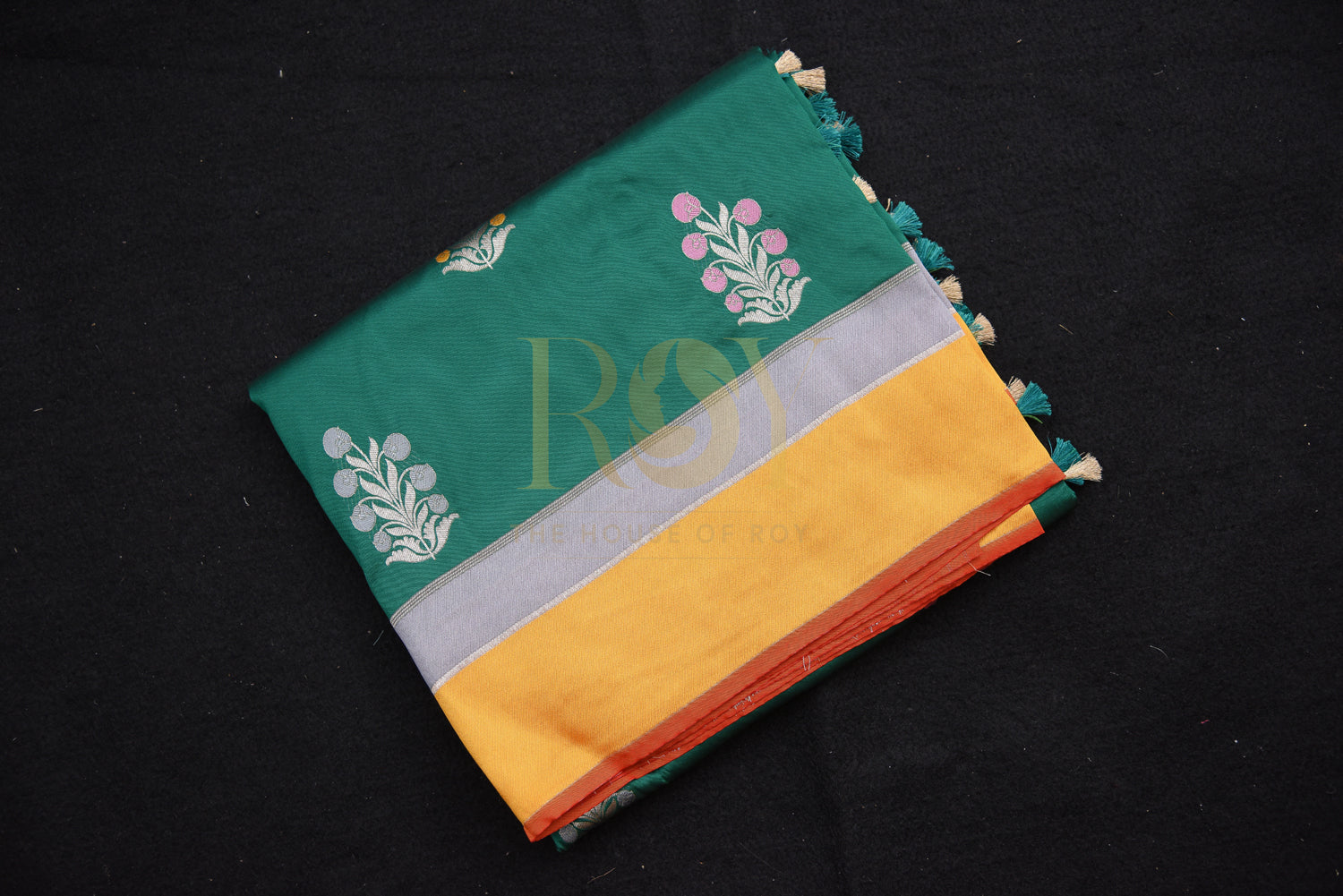 Pure Green Banarasi Silk Saree