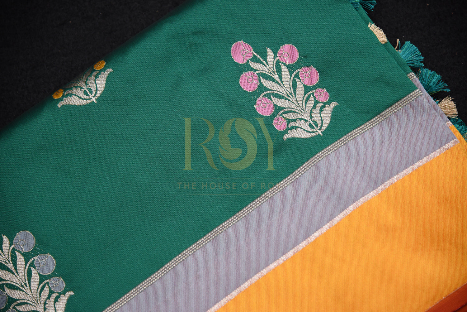 Pure Green Banarasi Silk Saree