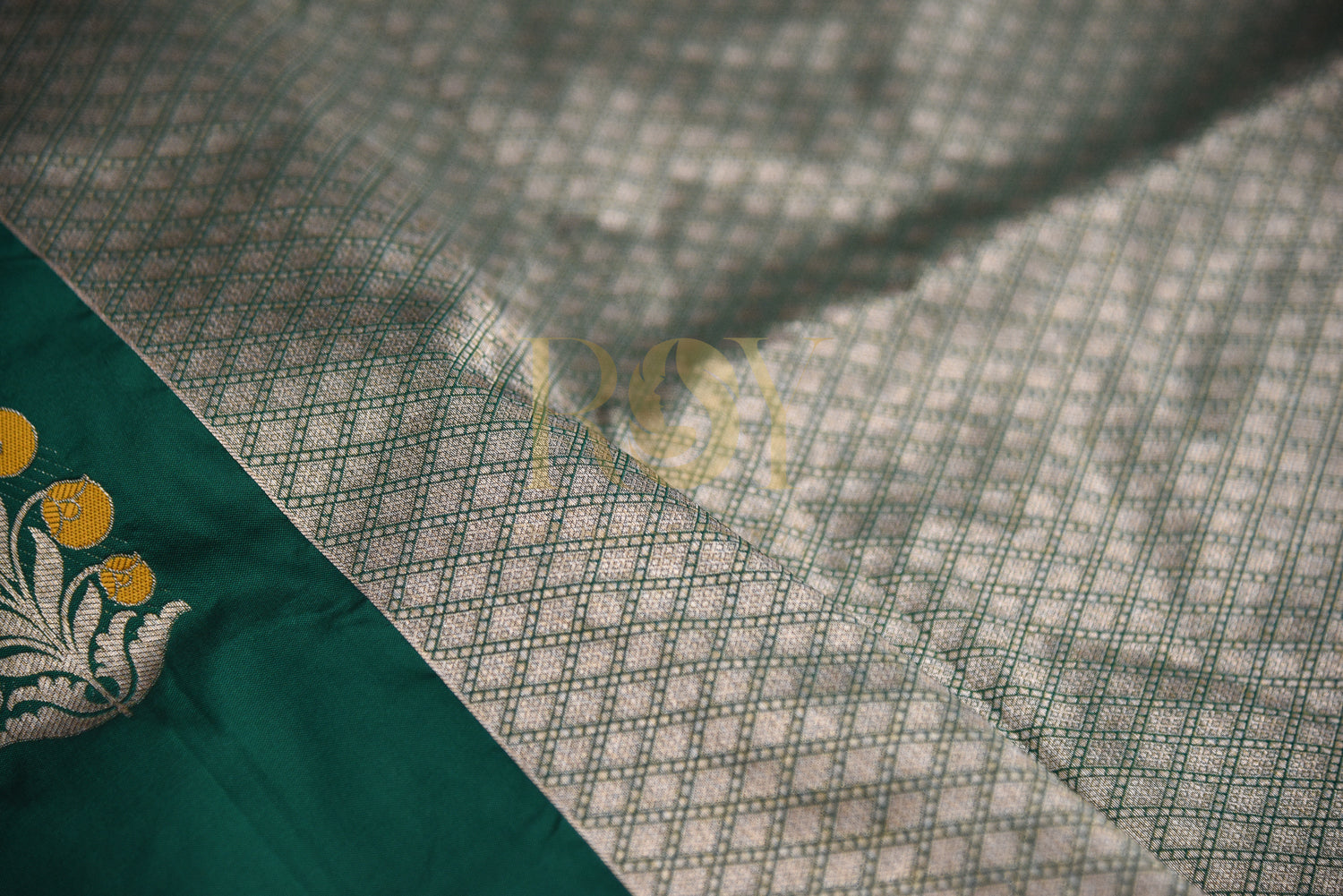 Pure Green Banarasi Silk Saree