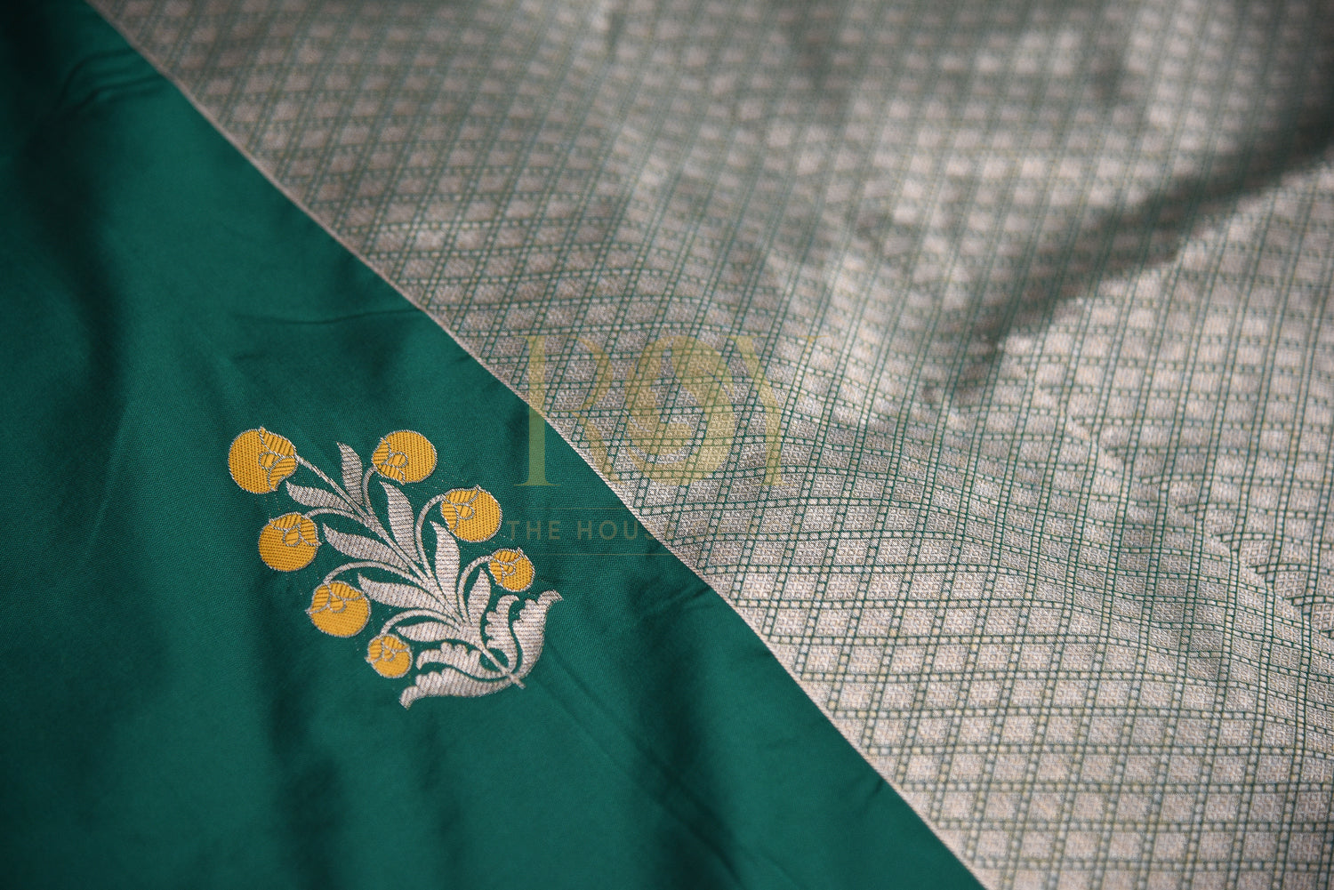Pure Green Banarasi Silk Saree
