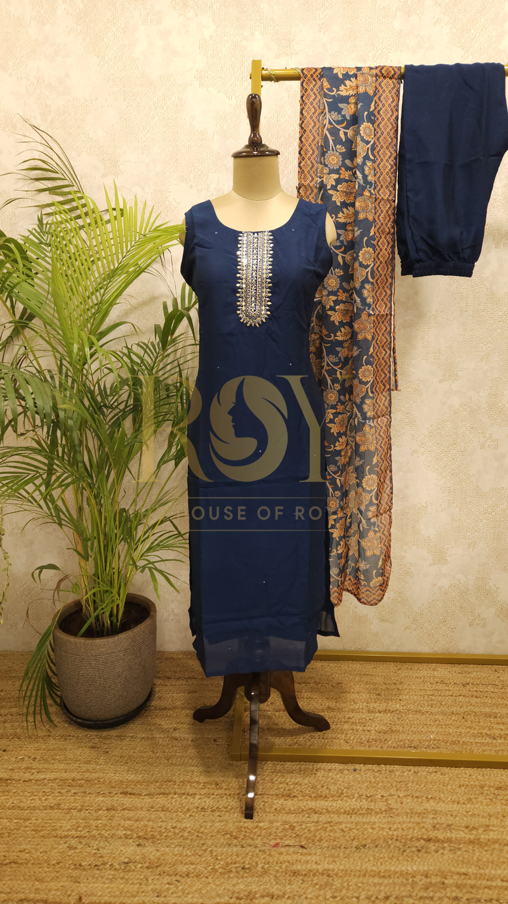 Midnight Blue Chudi Set